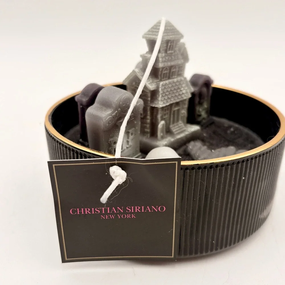 Christian Siriano New York‎ Halloween Haunted House Graveyard Candle Black Gold
